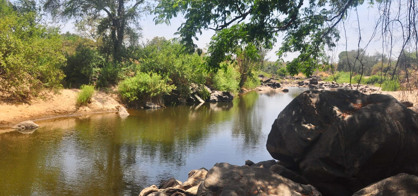 River near Malawi Safari Lodge